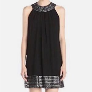 SLNY Egyptian Black and Silver Women's Dress